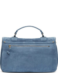 blaue Satchel-Tasche aus Wildleder von Proenza Schouler