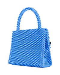 blaue Satchel-Tasche von Delduca