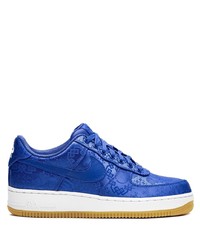 blaue Satin niedrige Sneakers von Nike