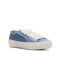 blaue Satin niedrige Sneakers von Pedro Garcia