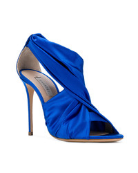 blaue Satin Sandaletten von Casadei