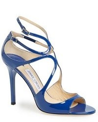 blaue Schuhe aus Leder