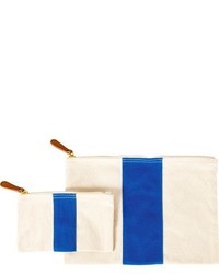 blaue Segeltuch Clutch