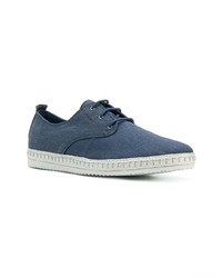 blaue Segeltuch Derby Schuhe von Geox