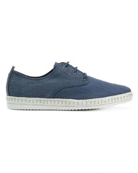 blaue Segeltuch Derby Schuhe von Geox