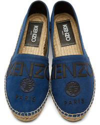 blaue Segeltuch Espadrilles von Kenzo