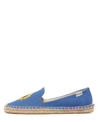 blaue Segeltuch Espadrilles von Soludos