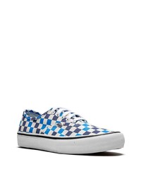 blaue Segeltuch niedrige Sneakers mit Karomuster von Vans