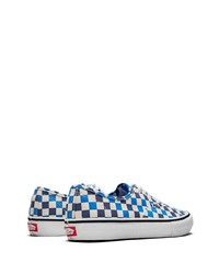 blaue Segeltuch niedrige Sneakers mit Karomuster von Vans