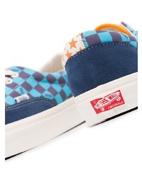 blaue Segeltuch niedrige Sneakers mit Karomuster von Vans