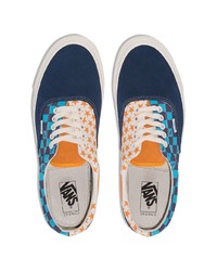 blaue Segeltuch niedrige Sneakers mit Karomuster von Vans