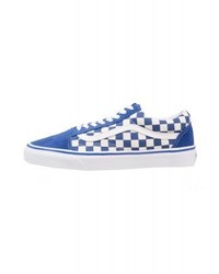 blaue Segeltuch niedrige Sneakers mit Karomuster von Vans