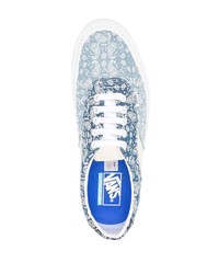 blaue Segeltuch niedrige Sneakers mit Paisley-Muster von Vans