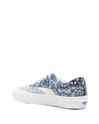 blaue Segeltuch niedrige Sneakers mit Paisley-Muster von Vans