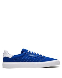 blaue Segeltuch niedrige Sneakers von adidas