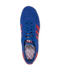 blaue Segeltuch niedrige Sneakers von adidas