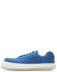 blaue Segeltuch niedrige Sneakers von Dunhill