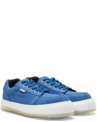 blaue Segeltuch niedrige Sneakers von Dunhill