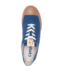 blaue Segeltuch niedrige Sneakers von Camper