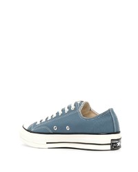 blaue Segeltuch niedrige Sneakers von Converse