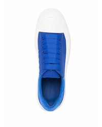 blaue Segeltuch niedrige Sneakers von Alexander McQueen