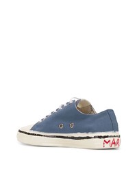 blaue Segeltuch niedrige Sneakers von Marni