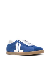 blaue Segeltuch niedrige Sneakers von Lanvin