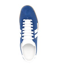 blaue Segeltuch niedrige Sneakers von Lanvin