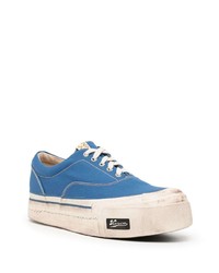 blaue Segeltuch niedrige Sneakers von VISVIM