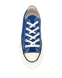 blaue Segeltuch niedrige Sneakers von Converse