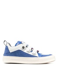 blaue Segeltuch niedrige Sneakers von Marcelo Burlon County of Milan