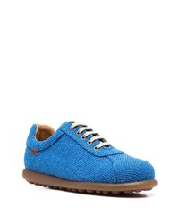 blaue Segeltuch niedrige Sneakers von Camper