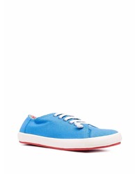 blaue Segeltuch niedrige Sneakers von Camper