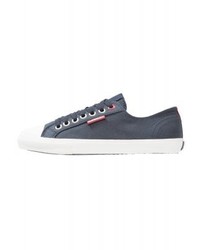 blaue Segeltuch niedrige Sneakers von Superdry