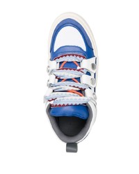 blaue Segeltuch niedrige Sneakers von Marcelo Burlon County of Milan