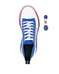 blaue Segeltuch niedrige Sneakers von Alexander McQueen