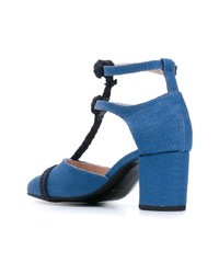 blaue Segeltuch Pumps von Leandra Medine