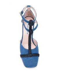 blaue Segeltuch Pumps von Leandra Medine