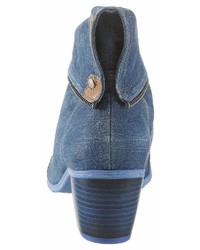 blaue Segeltuch Sandaletten von Mustang Shoes