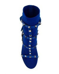 blaue Segeltuch Stiefeletten von Valentino