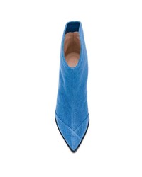 blaue Segeltuch Stiefeletten von Oscar Tiye