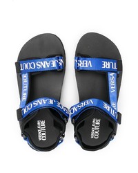 blaue Segeltuchsandalen von VERSACE JEANS COUTURE