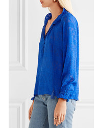 blaue Seide Bluse von Saloni