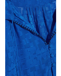 blaue Seide Bluse von Saloni