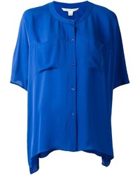blaue Seide Bluse von Diane von Furstenberg
