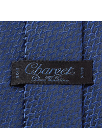 blaue Seidekrawatte von Charvet