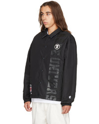 blaue Shirtjacke mit Schottenmuster von AAPE BY A BATHING APE