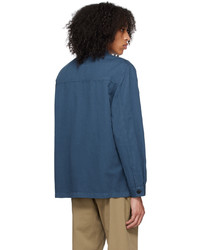 blaue Shirtjacke von Sunspel
