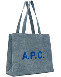 blaue Shopper Tasche aus Jeans von A.P.C.