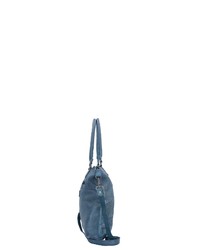 blaue Shopper Tasche aus Leder von Billy The Kid